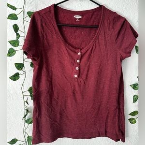 Burgundy tee